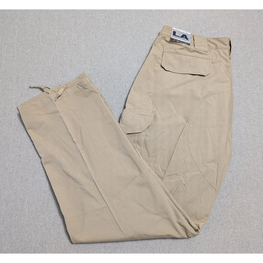 LAPG LA Police Gear Men's Khaki 38x32 Operator Tactical Cargo Pants Ripstop NWT